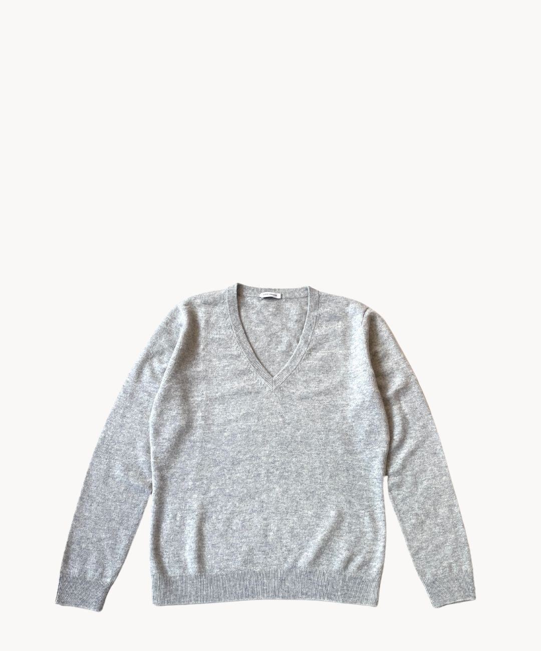 Pull en cachemire Marie Morenz gris chiné col V