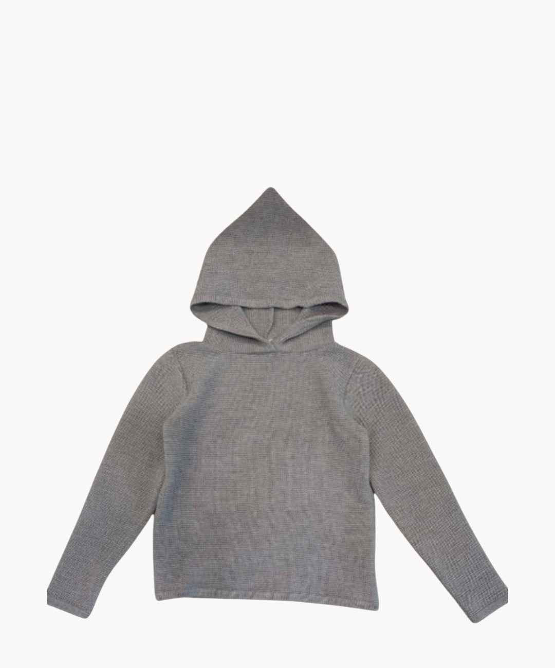 Marie Morenz Kapuzenpullover Merinowolle Grau neu