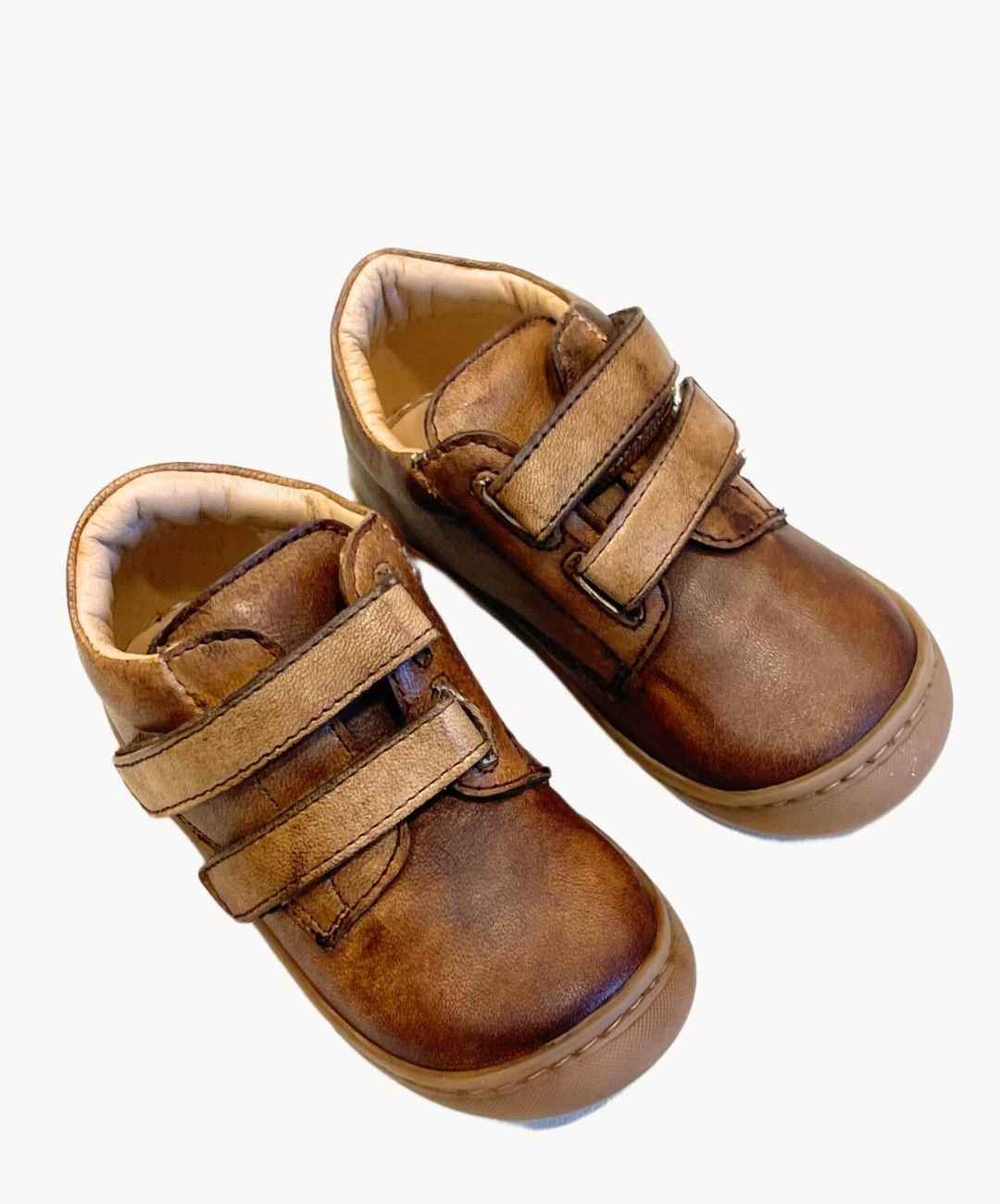 Marie Morenz Klettsneaker Leder hellbraun