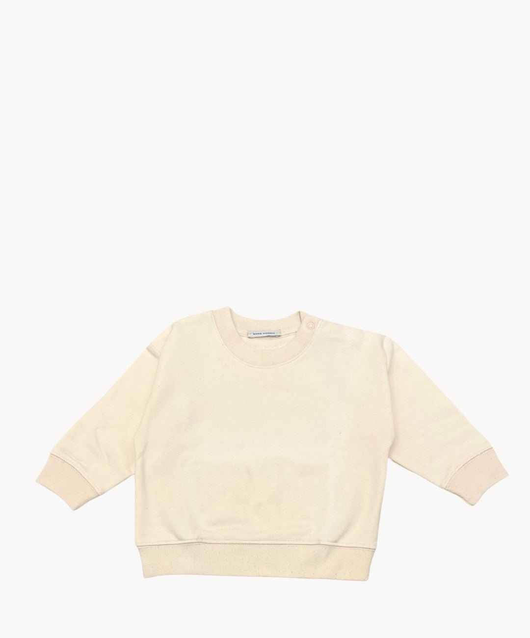 Marie Morenz Sweatshirt Baby Creme Baumwolle mit Drucknöpfen