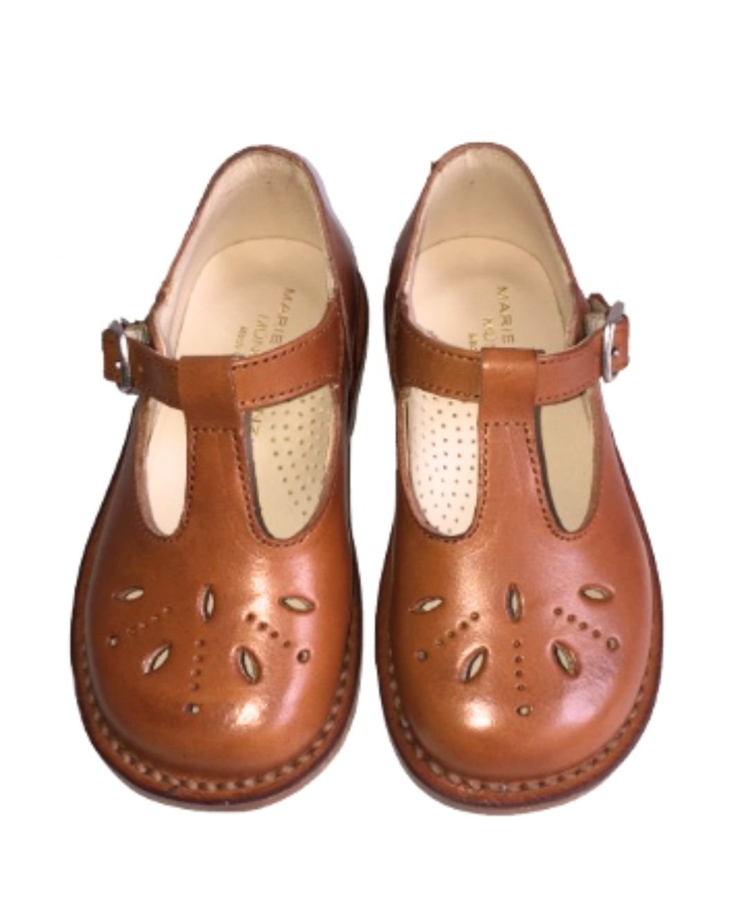 Marie Morenz T Spangenschuh Cognac Kinder Ledersohle - Marie Morenz