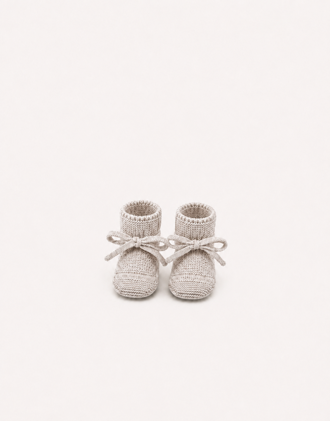 Chaussures tricotées Marie Morenz en laine mérinos camel chiné taille unique