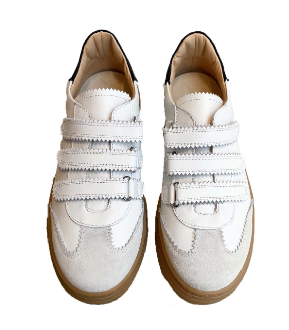 Marie Morenz Klettsneaker Weiss