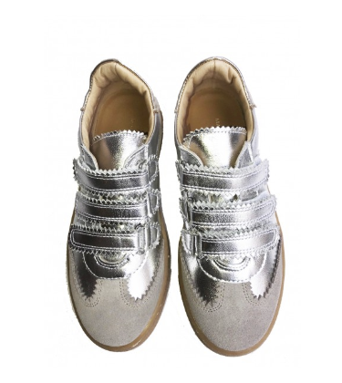 Marie Morenz Klettsneaker Silber