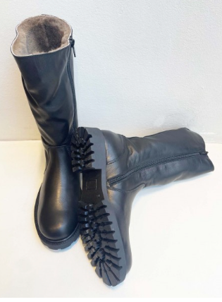 Verdecchia 1412 Stiefel Lammfell Schwarz