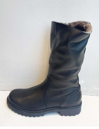 Verdecchia 1412 Stiefel Lammfell Schwarz