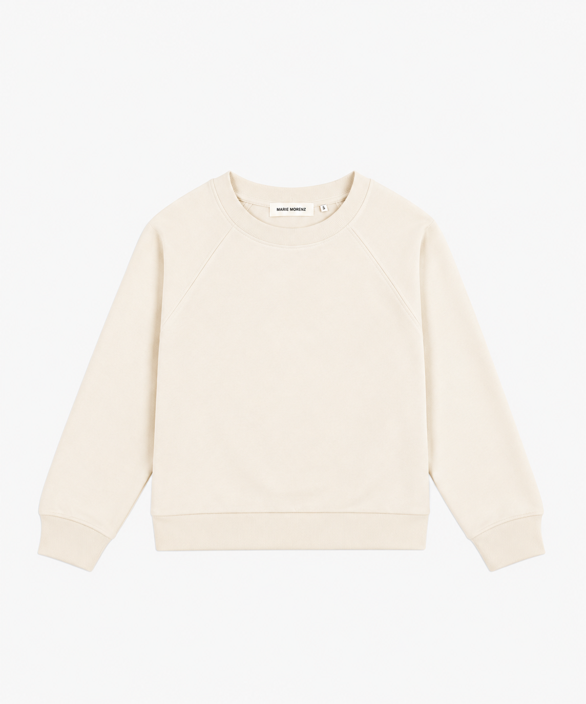 Marie Morenz Sweatshirt Raglan Dame Crememelange
