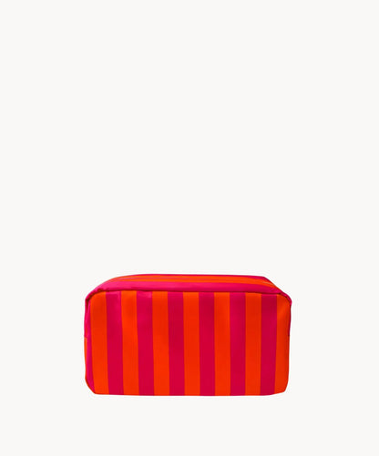 Romy Kosmetiktasche L Stripes Neon Pink Orange