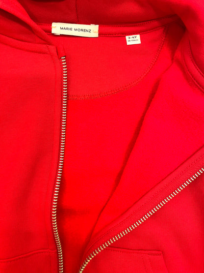 Marie Morenz Sweatjacke Rot Kinder Baumwolle