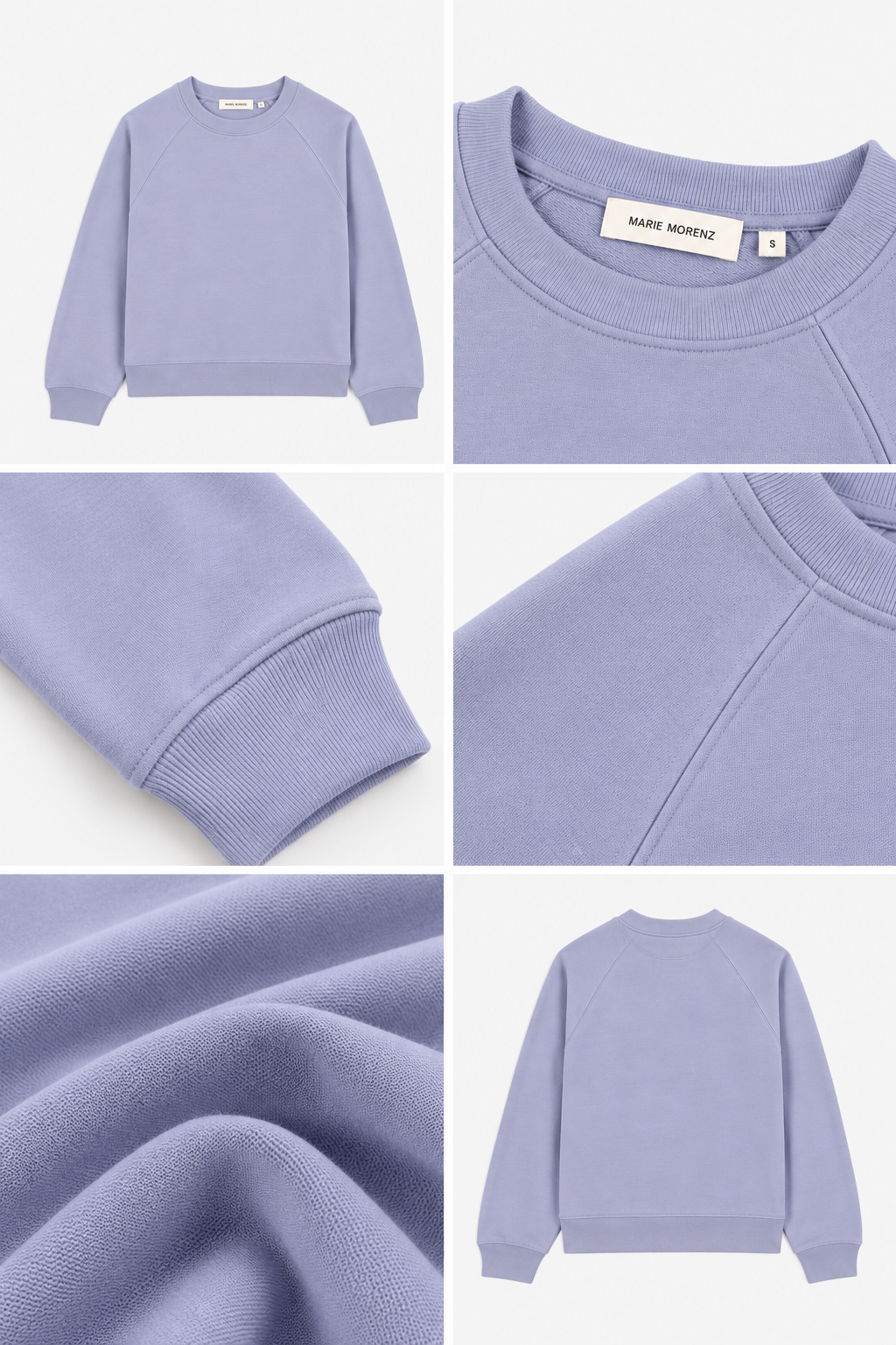 Marie Morenz Sweatshirt Raglan Dame Lavendelusfüllen