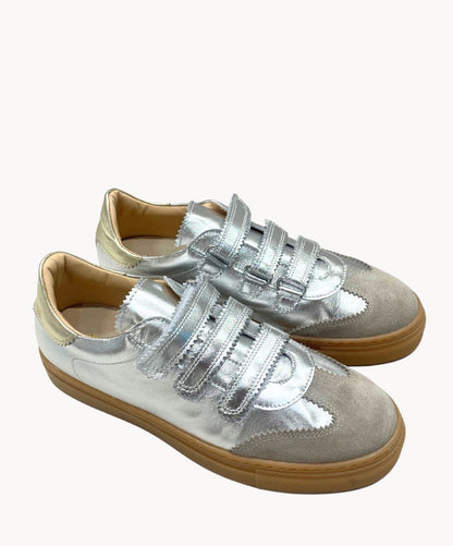 Marie Morenz Klettsneaker Silber