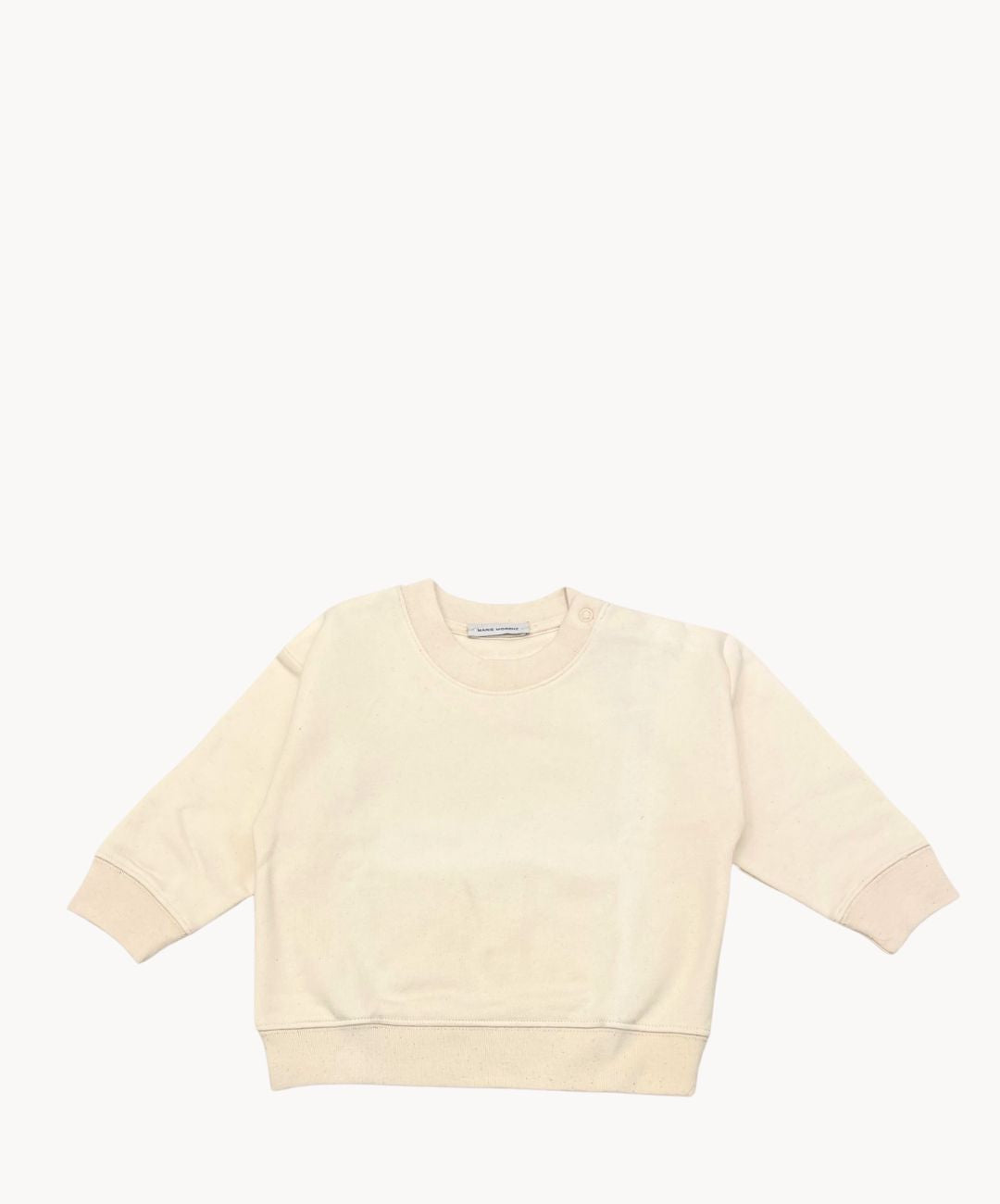 Marie Morenz Sweatshirt Baby Creme Baumwolle mit Drucknöpfen