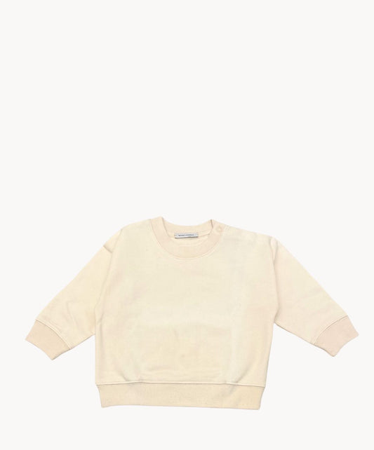 Marie Morenz Sweatshirt Baby Creme Baumwolle mit Drucknöpfen