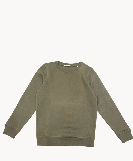 Marie Morenz Sweatshirt Khaki Dame Baumwolle Uni