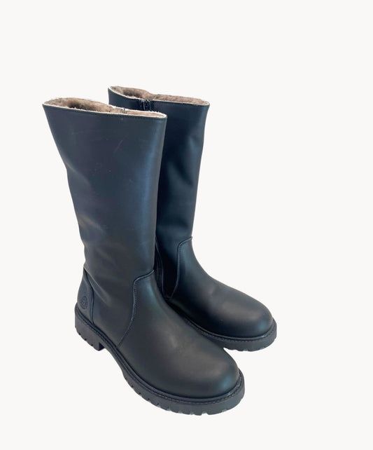 Verdecchia 1412 Stiefel Lammfell Schwarz