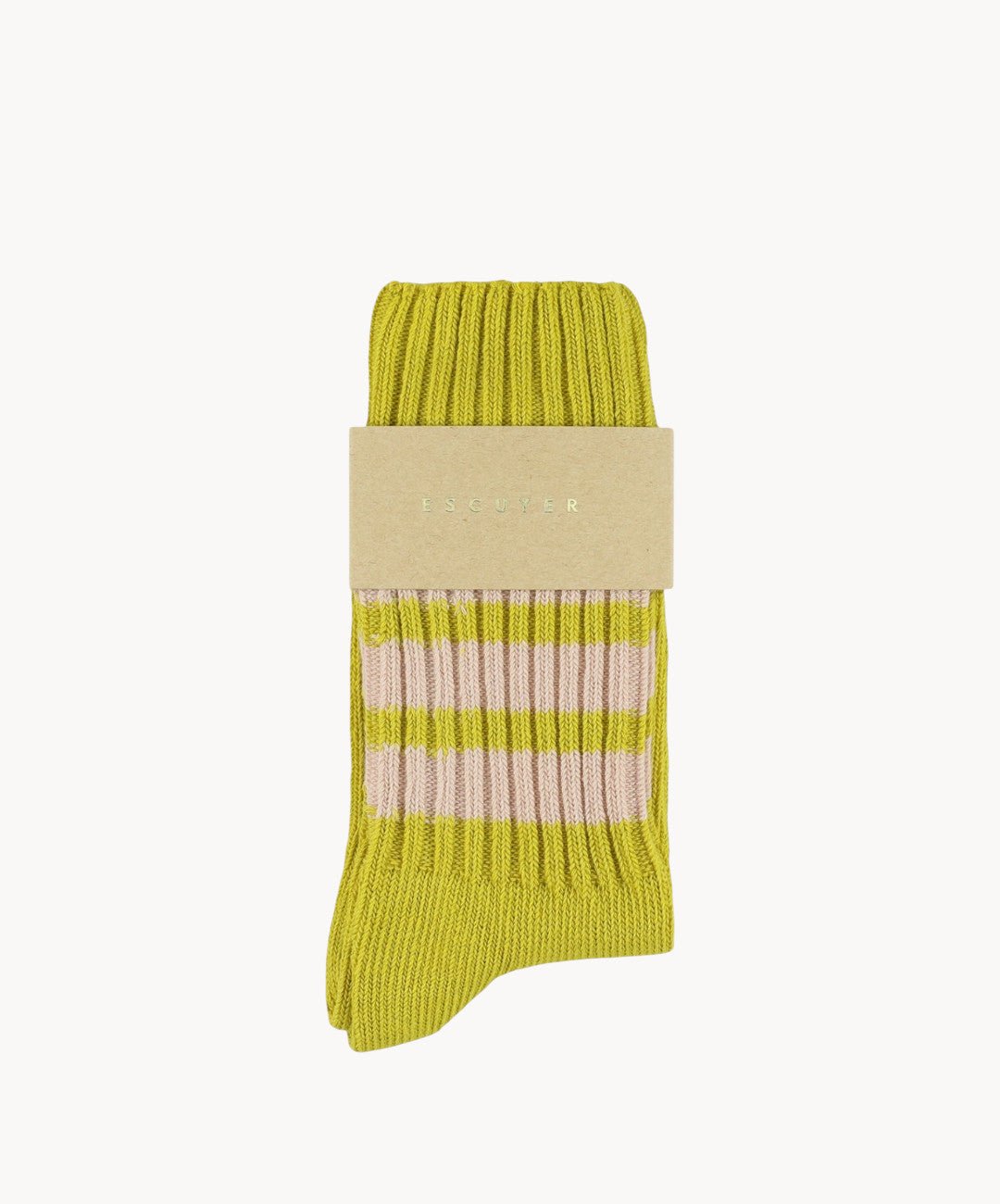 Damen Crew Socken Baumwolle Gelb-Rosa - Marie Morenz