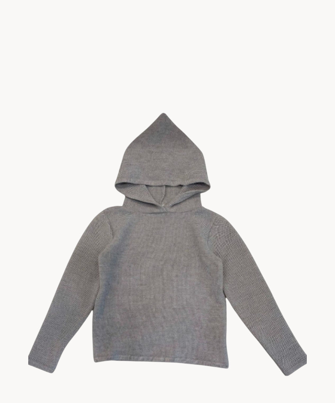 Marie Morenz Kapuzenpullover Merinowolle Grau  neu