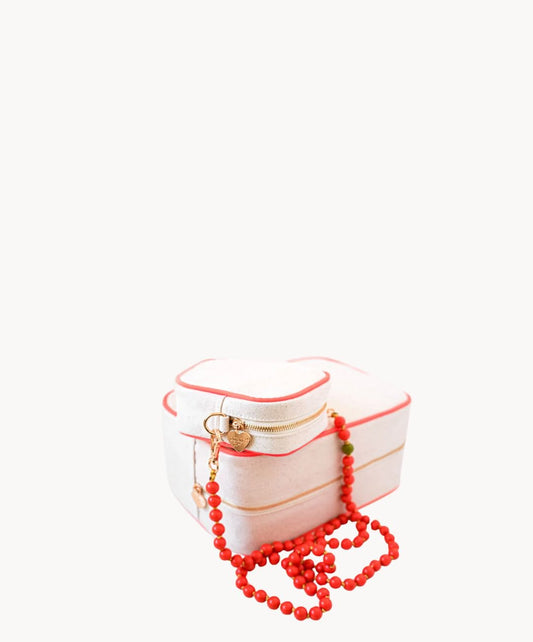 Lily Mini Tasche Neon Orange Canvas Creme - Marie Morenz