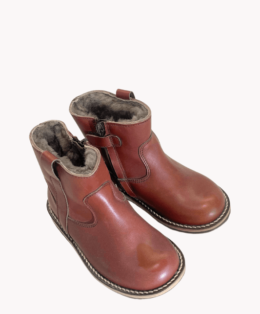 Marie Morenz 1045 gefütterter Halbstiefel Cognac Lammfell - Marie Morenz