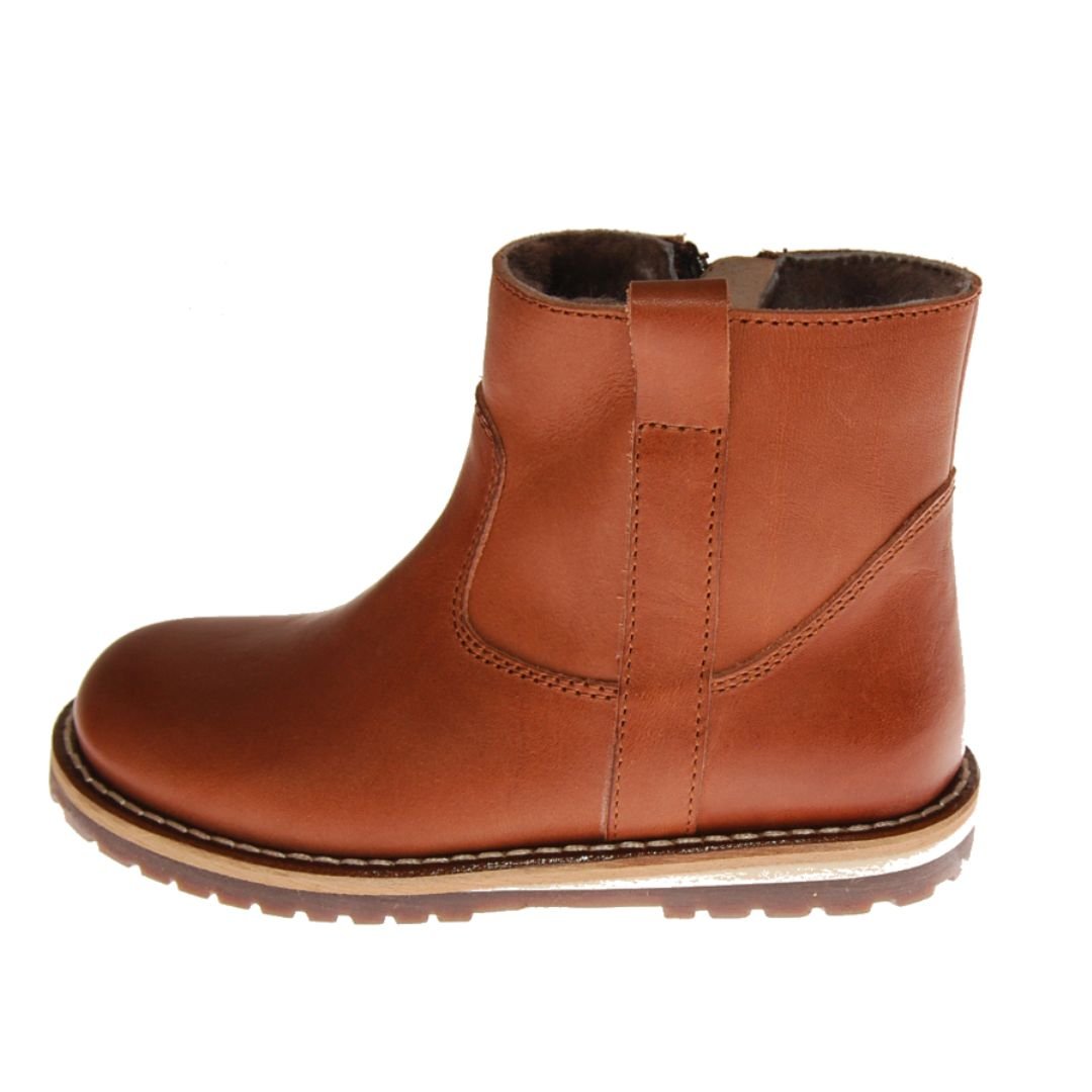 Marie Morenz 1045 gefütterter Halbstiefel Cognac Lammfell - Marie Morenz
