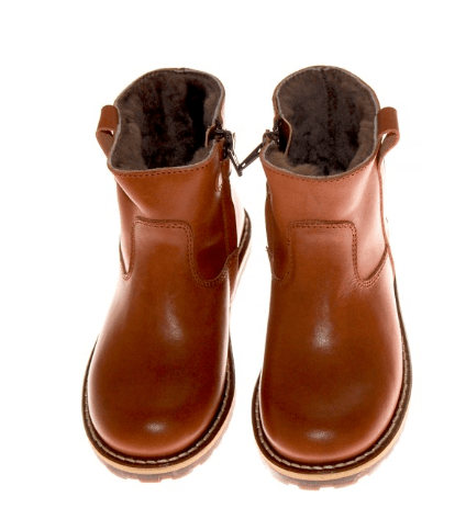 Marie Morenz 1045 gefütterter Halbstiefel Cognac Lammfell - Marie Morenz