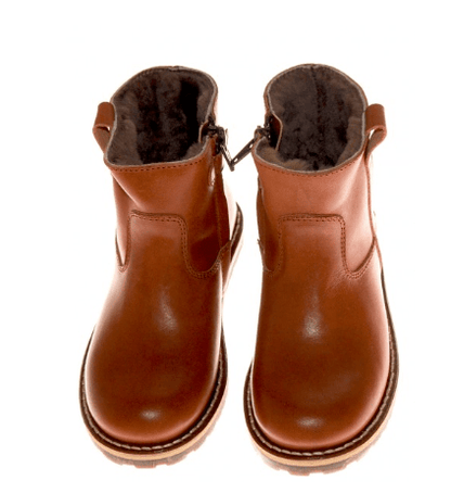 Marie Morenz 1045 gefütterter Halbstiefel Cognac Lammfell - Marie Morenz
