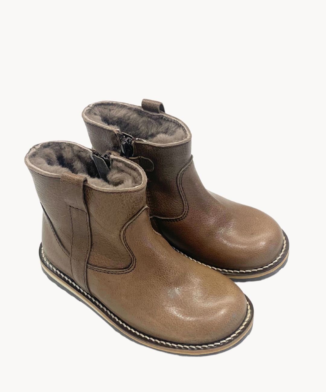Marie Morenz 1045 Halbstiefel gefüttert Lammfell Braun - Marie Morenz