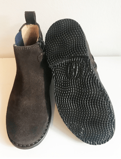 Marie Morenz 1403 Velour Braun Kontrastgummi Marine - Marie Morenz