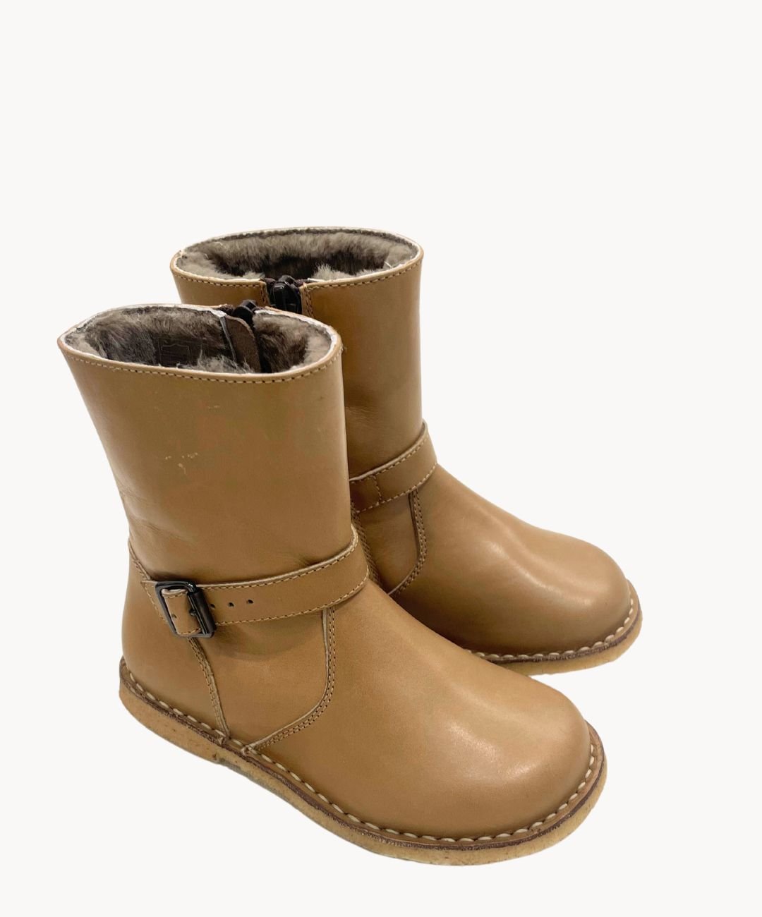 Marie Morenz 1410 Stiefel Lammfell gefüttert Hellbraun Kinder - Marie Morenz