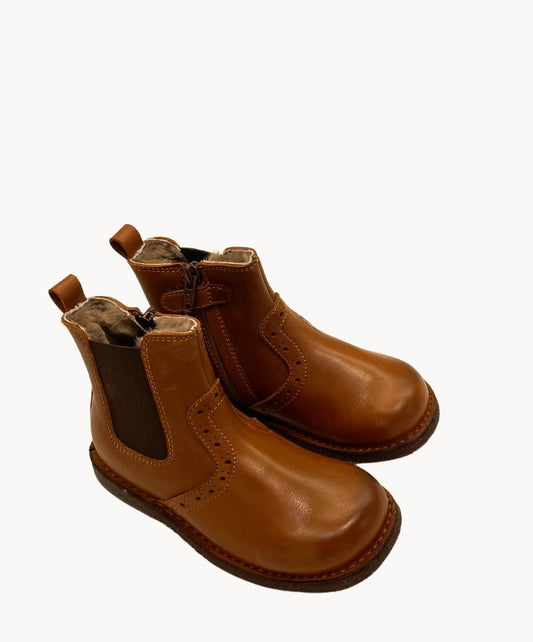 Marie Morenz 1428 Halbschuh gefüttert Lammfell Cognac - Marie Morenz