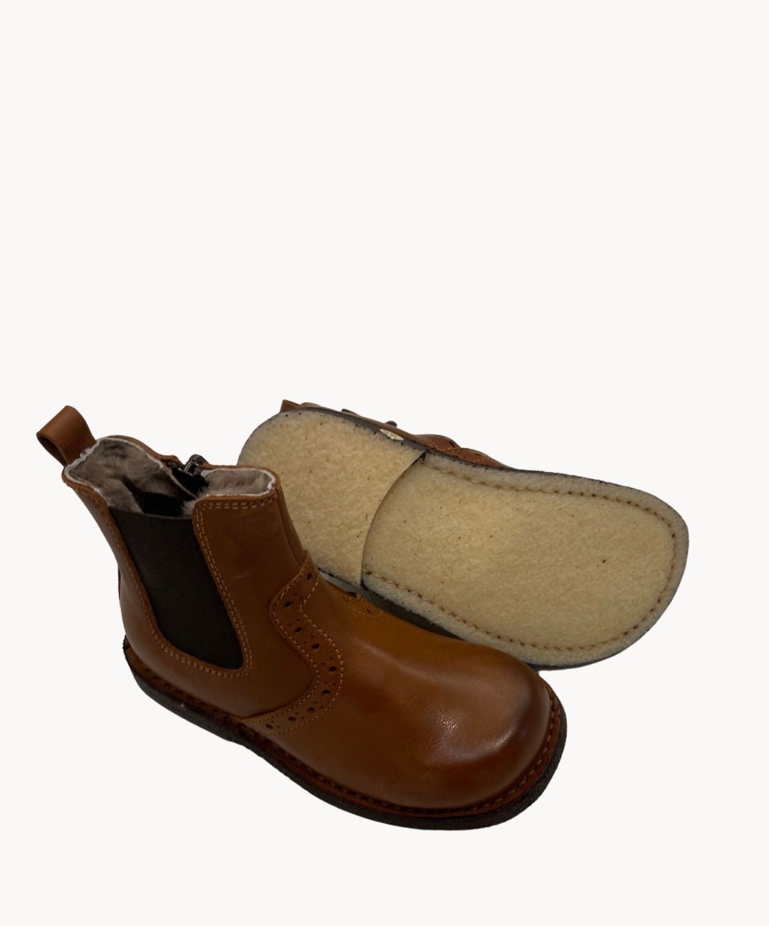Marie Morenz 1428 Halbschuh gefüttert Lammfell Cognac - Marie Morenz