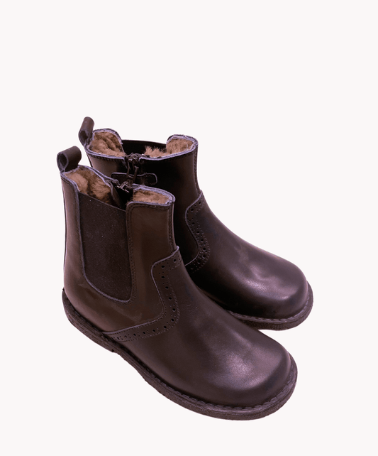 Marie Morenz 1428 Halbschuh gefüttert Lammfell Marine - Marie Morenz