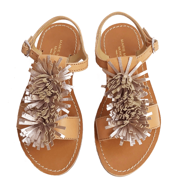 MARIE MORENZ 58 Sandale natur Metallicpuschel - Marie Morenz
