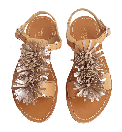 MARIE MORENZ 58 Sandale natur Metallicpuschel - Marie Morenz