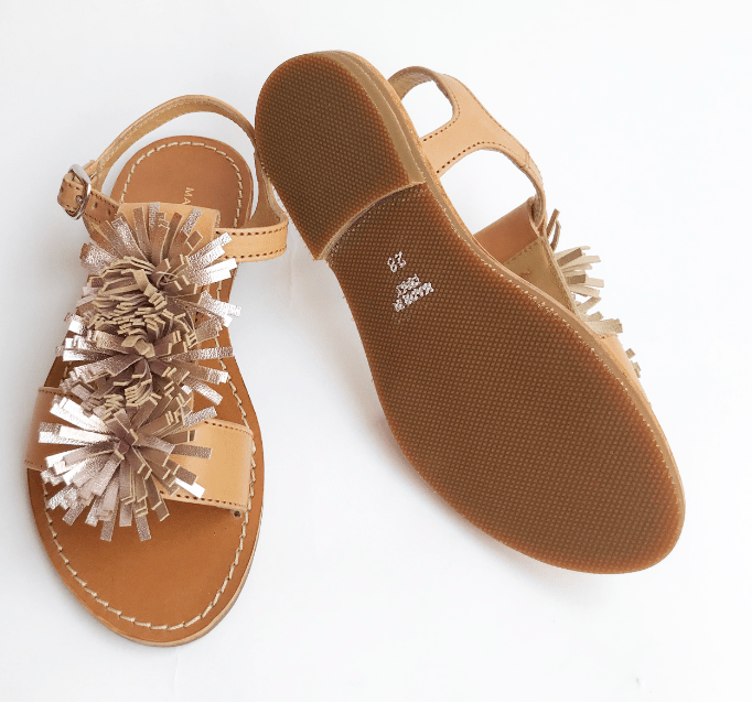 MARIE MORENZ 58 Sandale natur Metallicpuschel - Marie Morenz