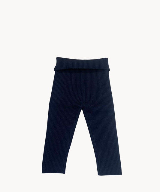 Marie Morenz Babyhose Merinowolle Rippe Marine - Marie Morenz