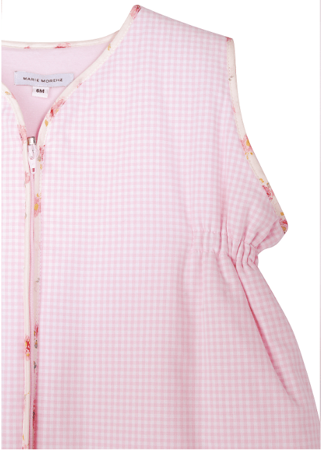 Marie Morenz Babyschlafsack Rose Vichy Baumwolle - Marie Morenz