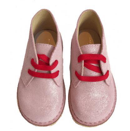 Marie Morenz Desert Boots Velour Rosa Kinder Lauflernschuh - Marie Morenz