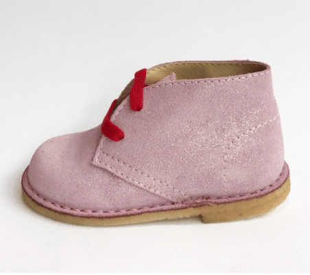 Marie Morenz Desert Boots Velour Rosa Kinder Lauflernschuh - Marie Morenz