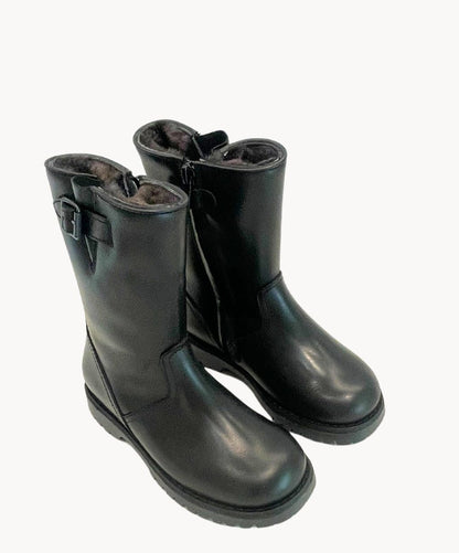 Marie Morenz Gallucci 5107 Lammfell Bikerboot Schwarz - Marie Morenz
