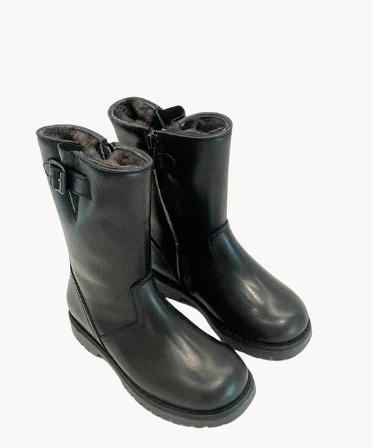 Marie Morenz Gallucci 5107 Lammfell Bikerboot Schwarz - Marie Morenz