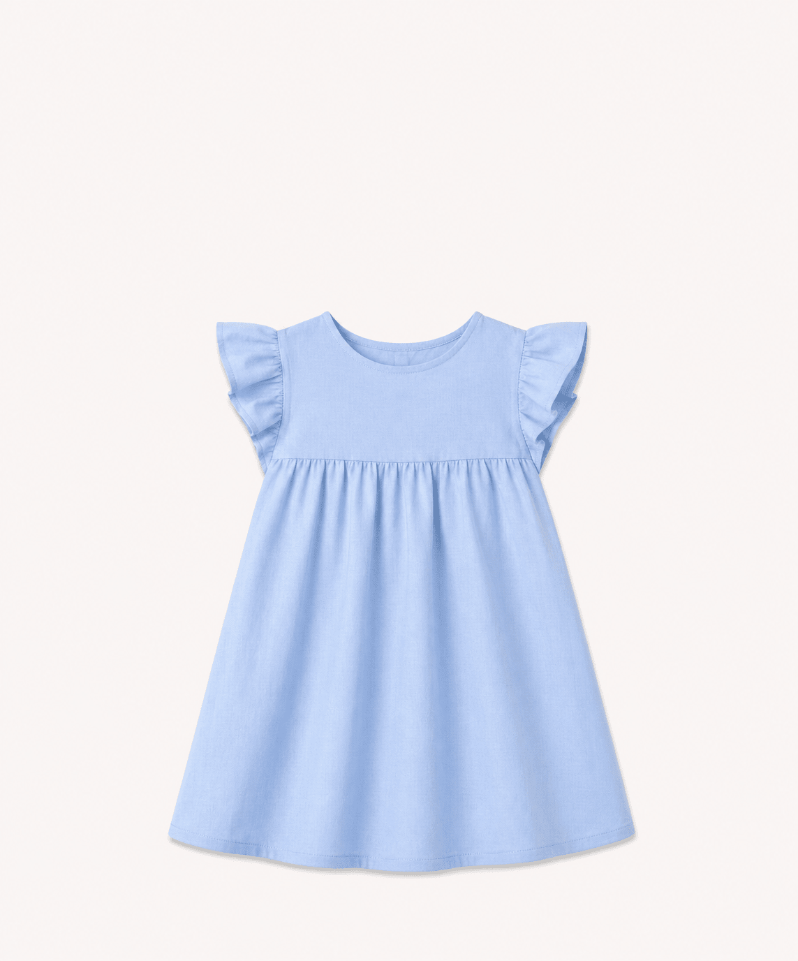 Marie Morenz Leinenkleid Hellblau Flügelärmel - Marie Morenz