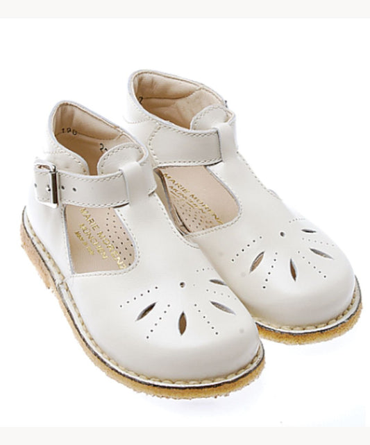 Marie Morenz Lernlaufschuhe 190 Blümchen Creme Kreppsohle - Marie Morenz