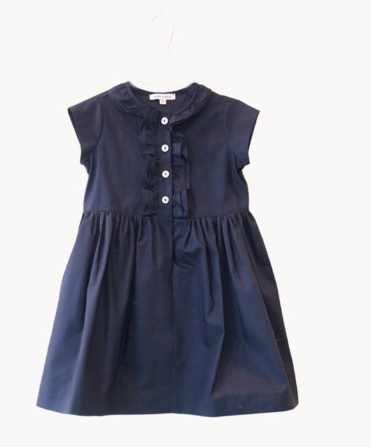 Marie Morenz Rüschenkleid Marine Baumwolle - Marie Morenz