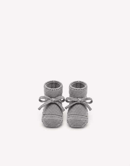 Marie Morenz Strickschuhe Merinowolle Graumelange Onesize - Marie Morenz