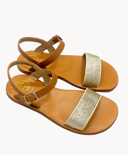 Pom D'Api Plagette Buckle Tao Camel Dore - Marie Morenz