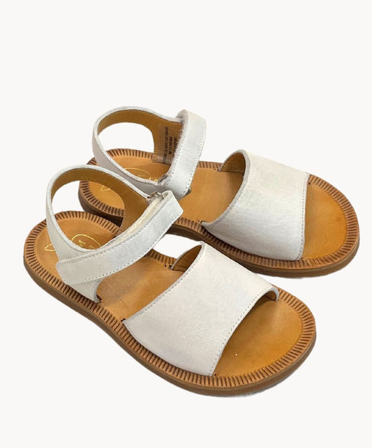 Pom D'Api Plagette Velcro Bianco Kinder - Marie Morenz