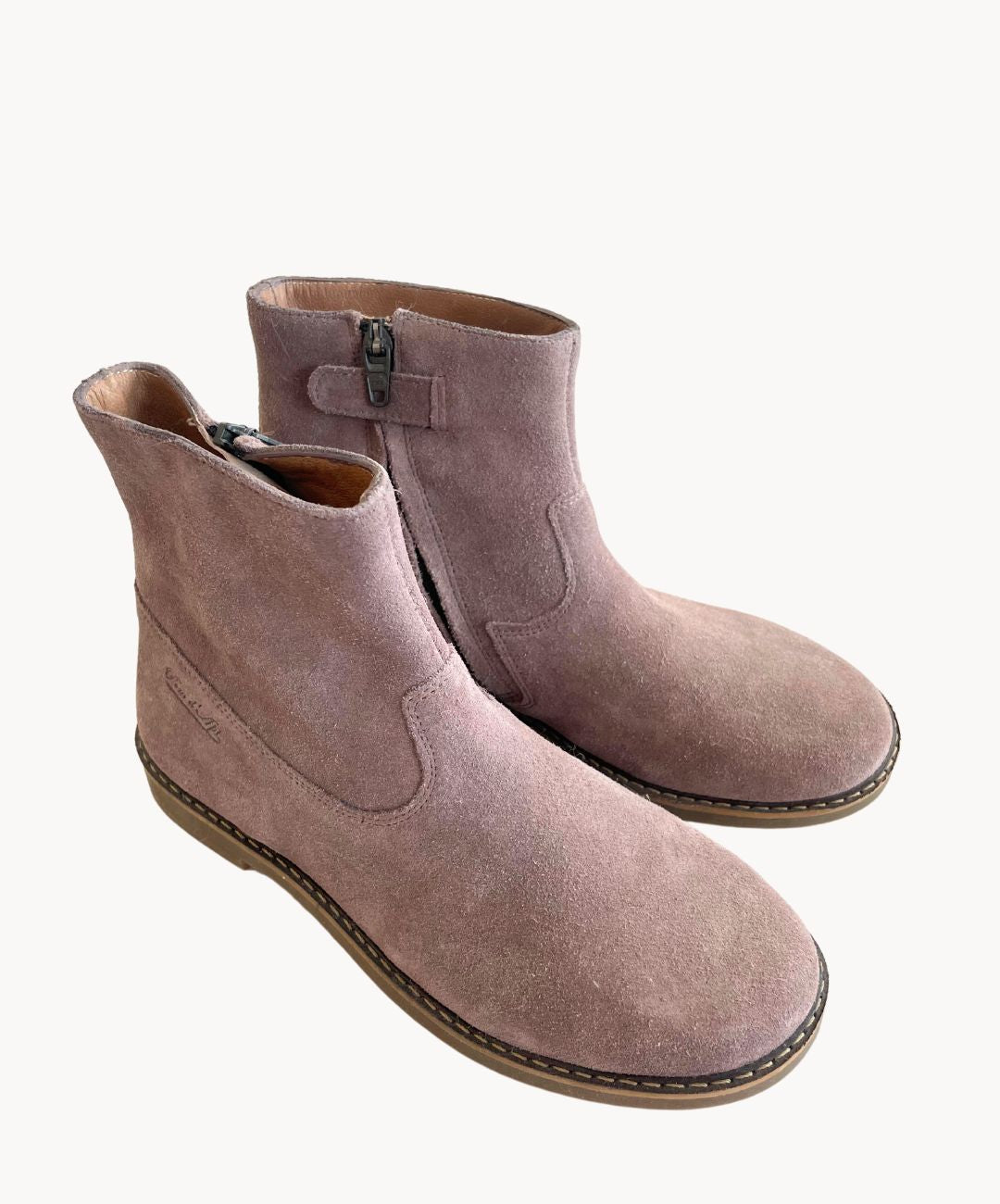 Pom D'Api Trip Boots Velour Antique Rose - Marie Morenz