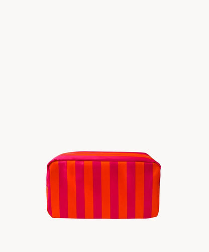 Romy Kosmetiktasche L Stripes Neon Pink Orange - Marie Morenz
