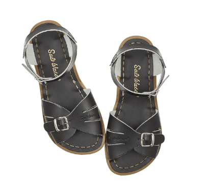 Saltwatersandal Classic Black mit Schnalle - Marie Morenz